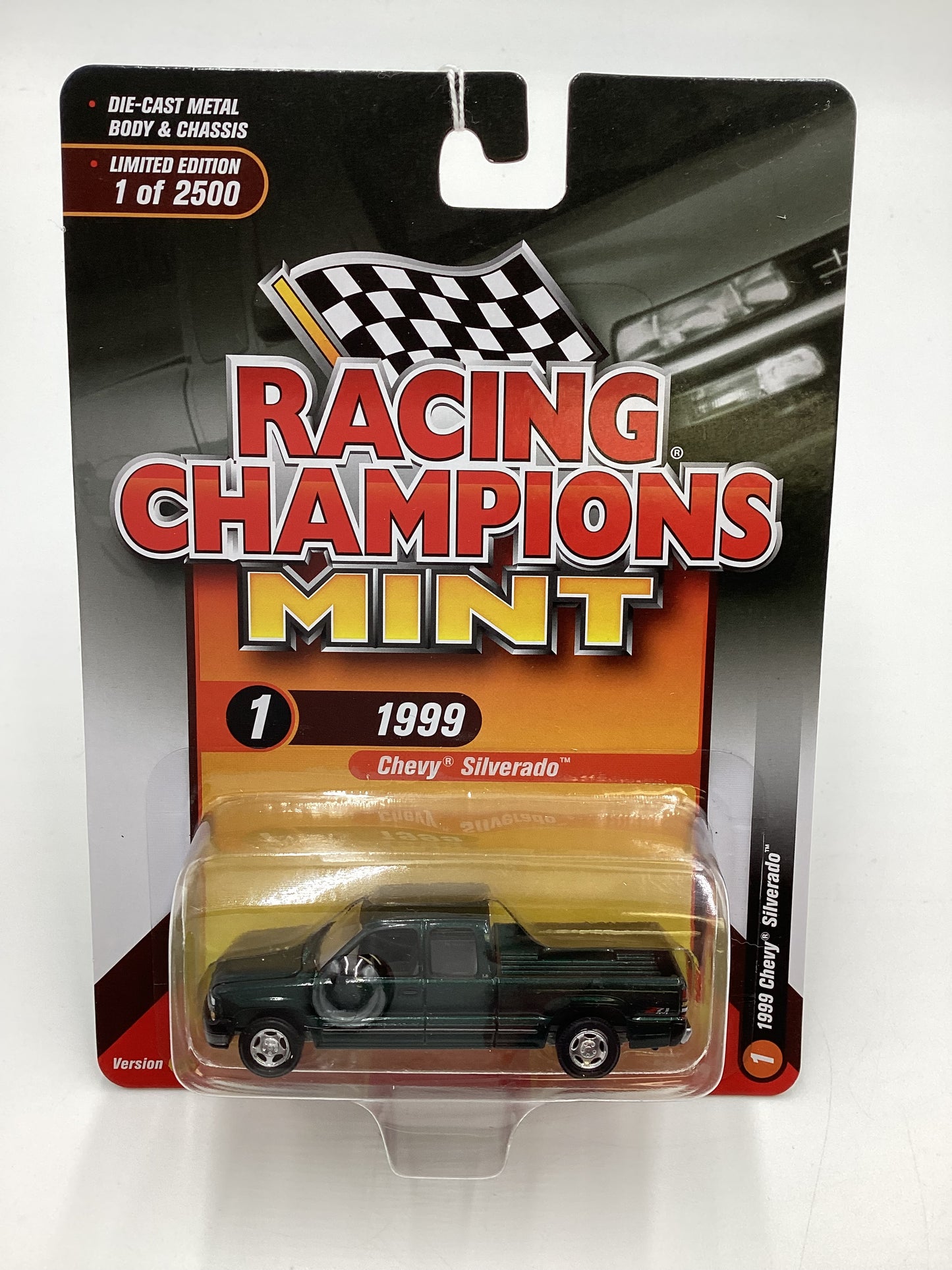 Racing Champions Mint #1 Release 1 Version A 1999 Chevy Silverado Green