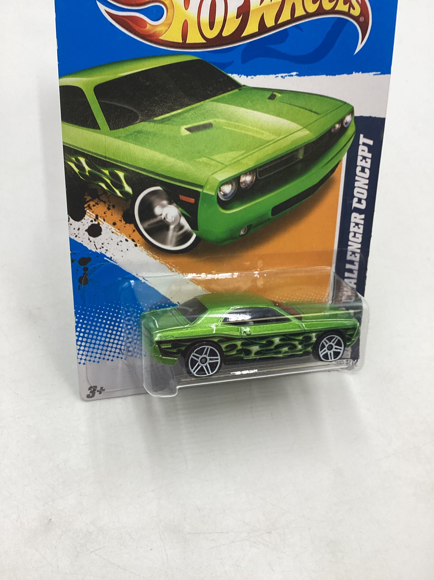 2012 Hot Wheels #153 Dodge Challenger Concept Green 58E