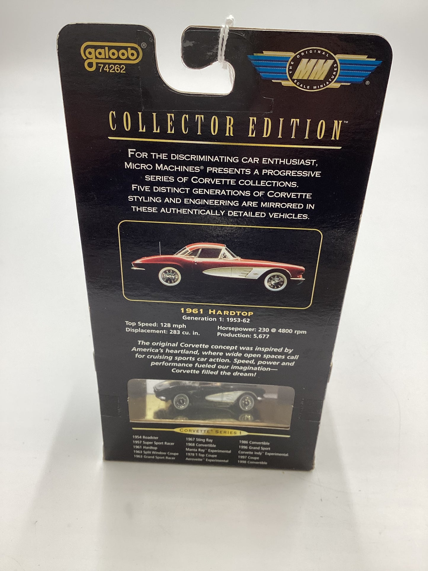Micro Machines Collectors Edition Corvette Series 1 1961 Hard Top 1/20000 SR CE 3.1