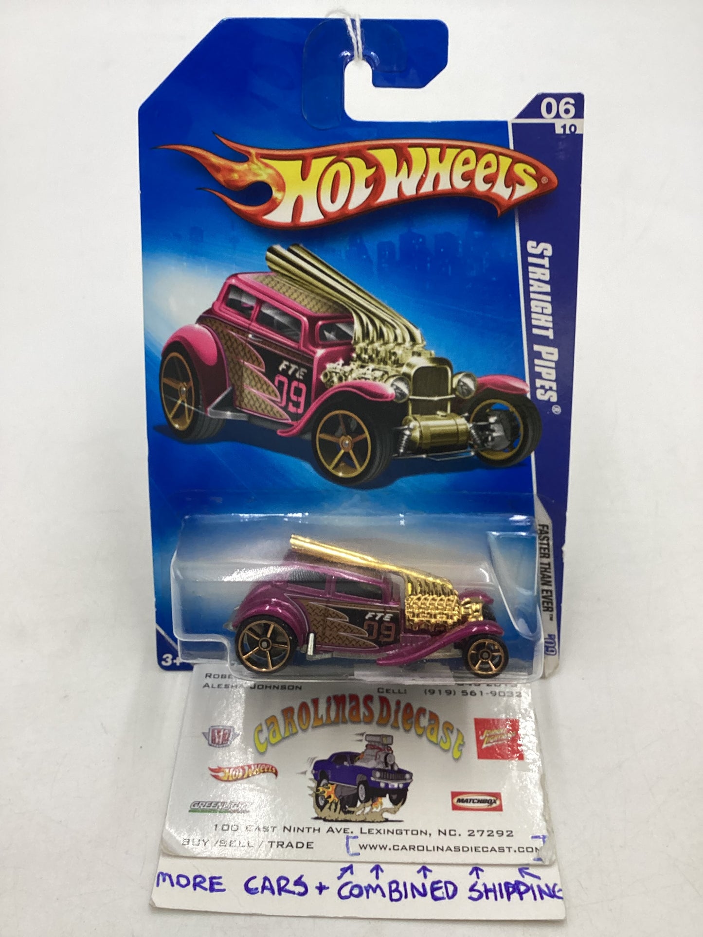 2009 Hot Wheels #132 Straight Pipes Purple Walmart Exclusive 235C