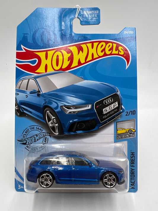 2019 Hot Wheels Factory Fresh #214 17 Audi RS 6 Avant Blue 109C