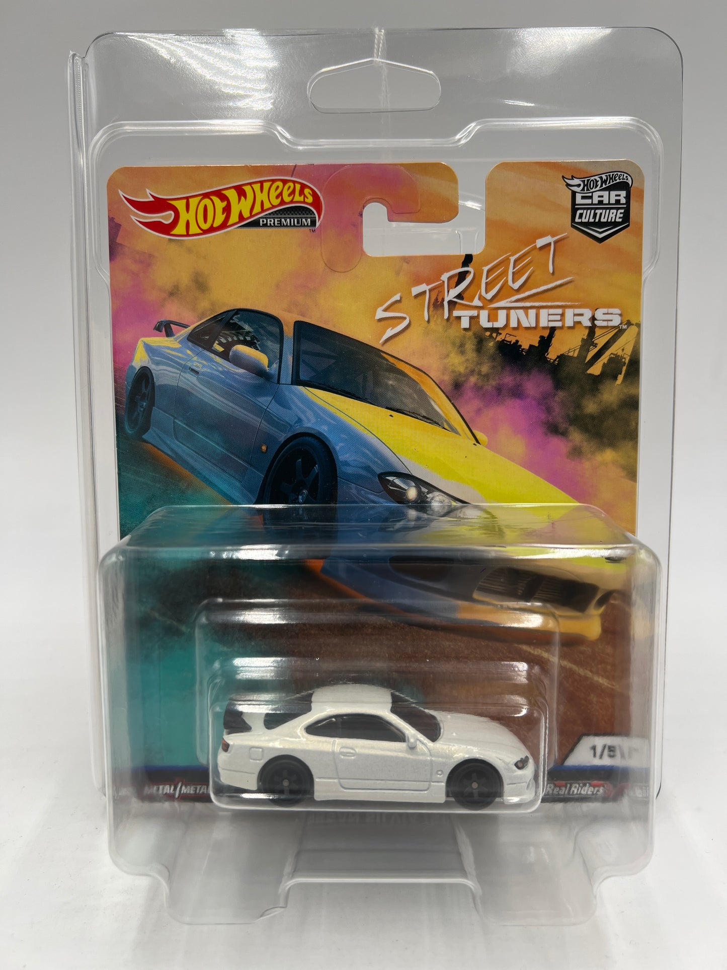 Hot Wheels Premium Street Tuners #1 Nissan Silvia S15 White W/Protector