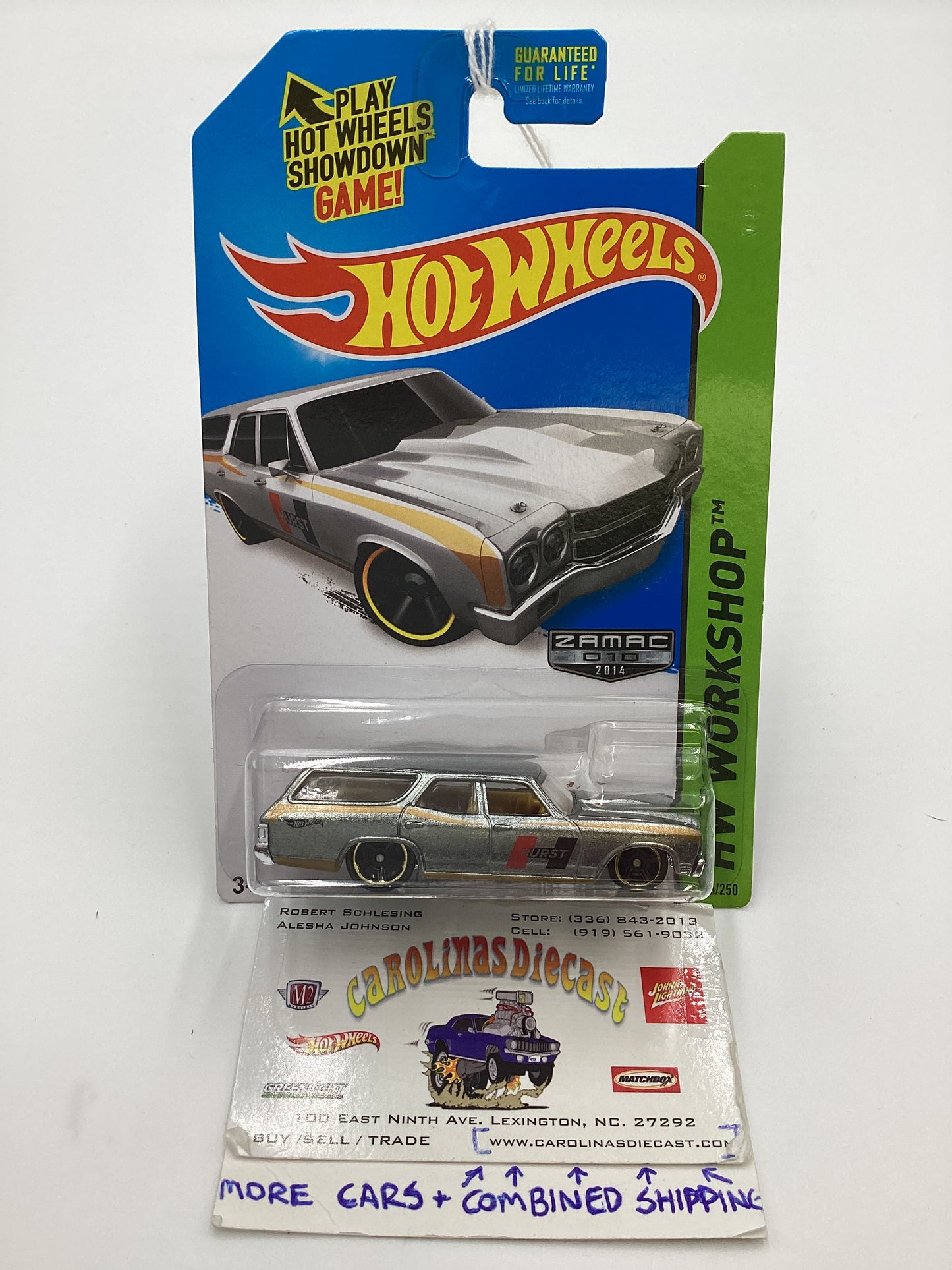 2014 Hot Wheels #245 Zamac 010 70 Chevelle SS Wagon Hurst 147C