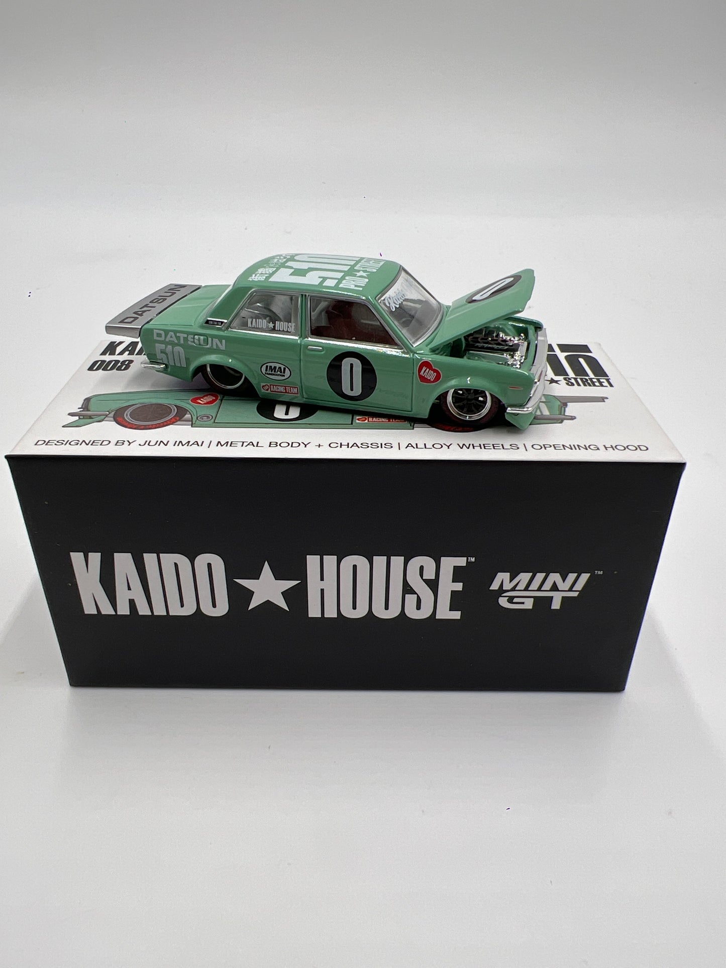 Mini GT Kaido House #008 Datsun 510 Pro Street Green