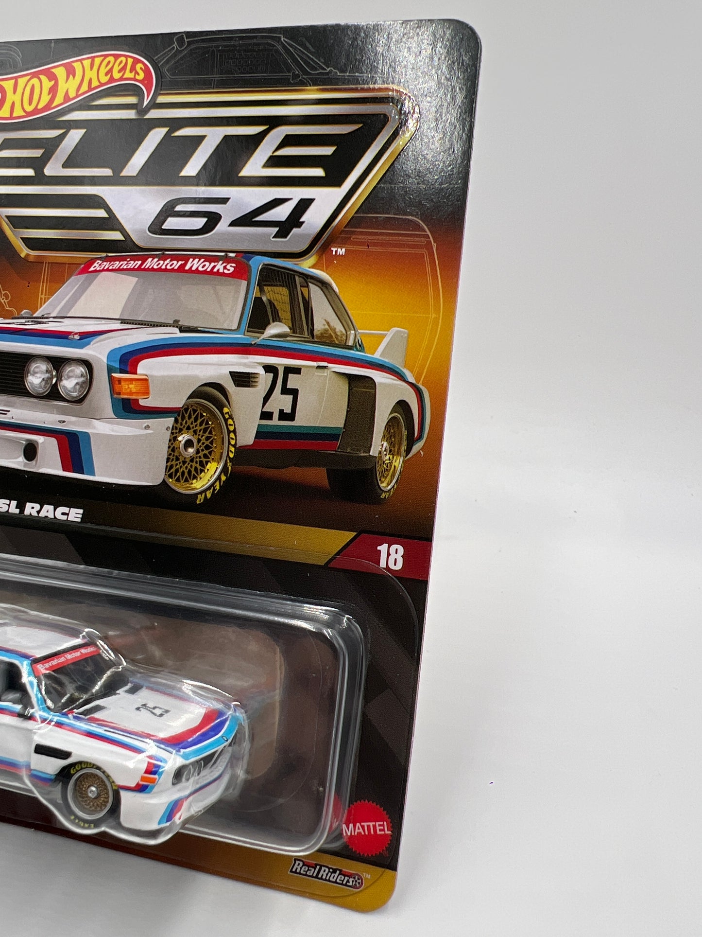 2025 Hot Wheels RLC Elite 64 #18 1975 BMW 3.0 CSL Race White W/Protector