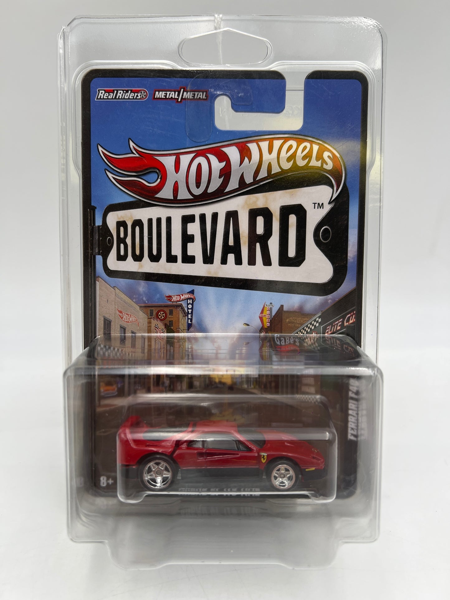 Hot Wheels Premium Boulevard Ahead Of Its Time Ferrari F40 Red W/Protector