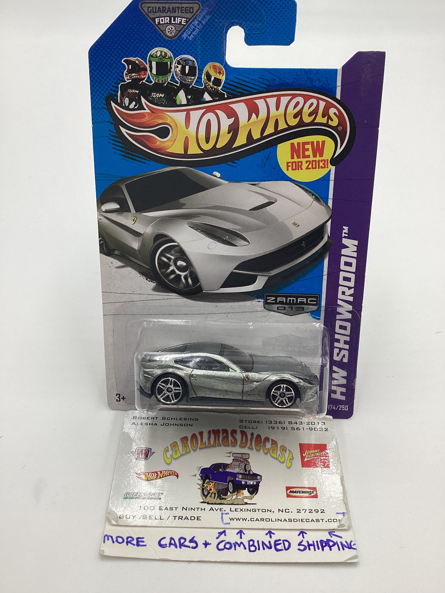 2013 Hot Wheels Zamac 013 #174 Ferrari F12Berlinetta with protector