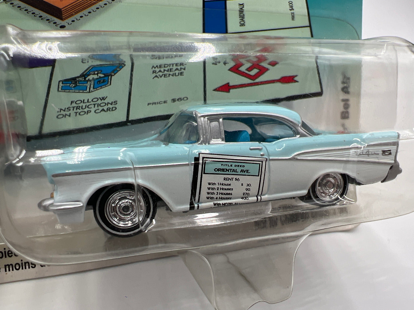 Johnny Lightning Monopoly 70th Anniversary 57 Chevy Bel Air Light Blue/White 230D