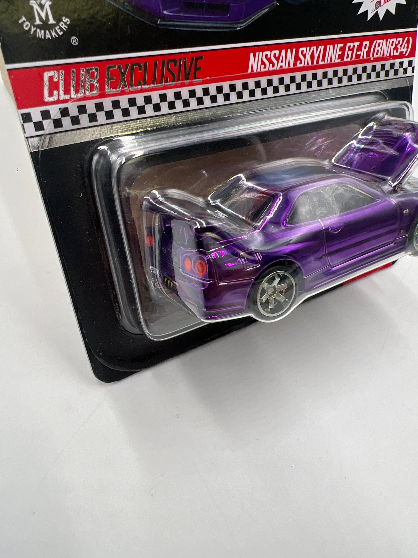 2020 Hot Wheels RLC Club Car Nissan Skyline GT-R BNR34 Purple + Patch & Pin W/Protector