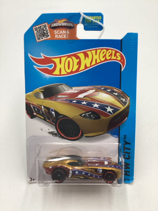 2015 Hot Wheels Treasure Hunt #69 Fast Felion Gold US Card 277D