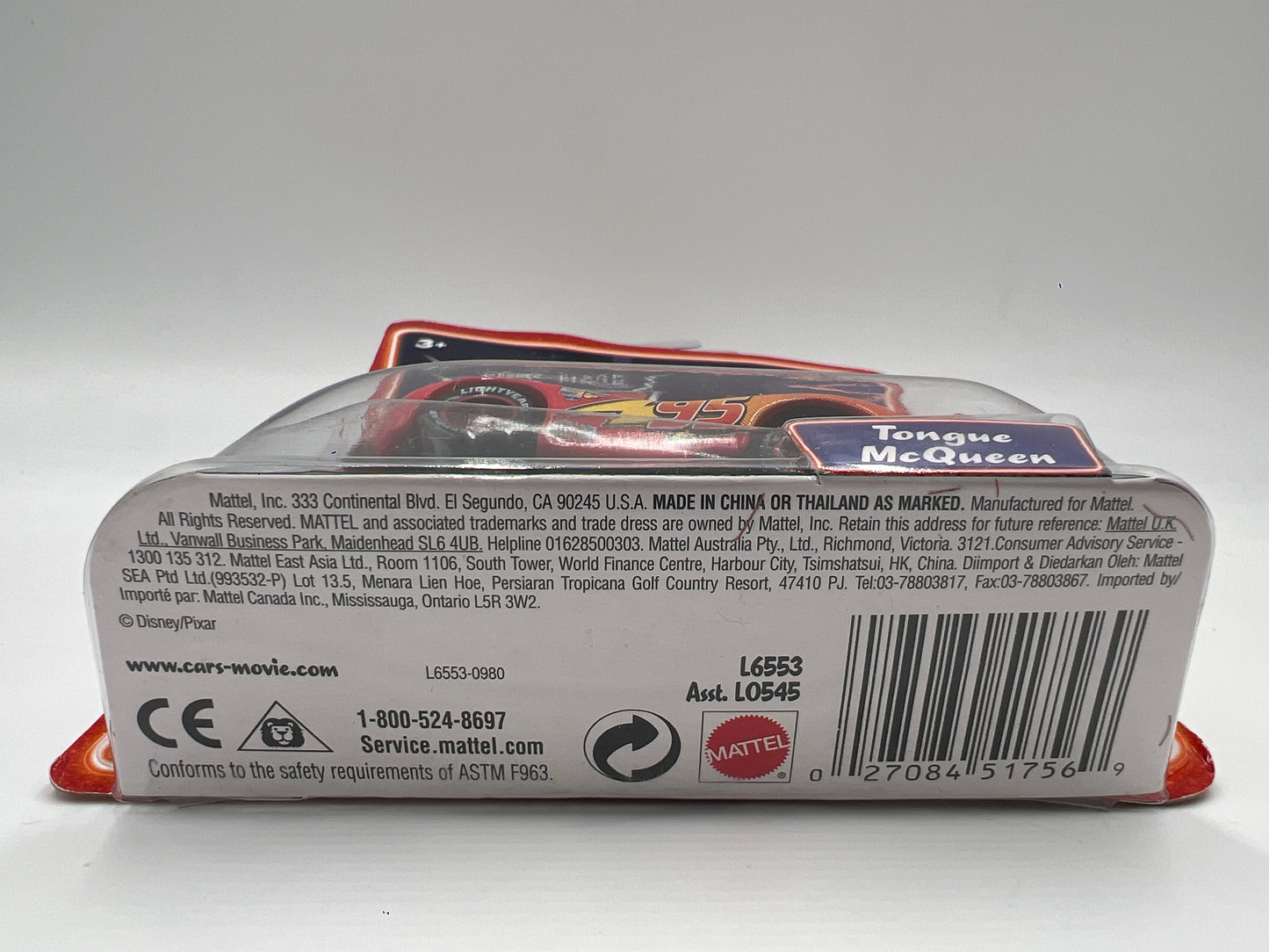 Disney Pixar Cars Supercharged Tongue McQueen