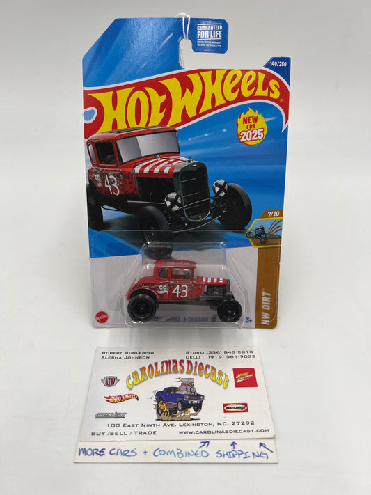 2025 Hot Wheels H Case HW Dirt #140 Ford Model A Custom 31 Red 33D