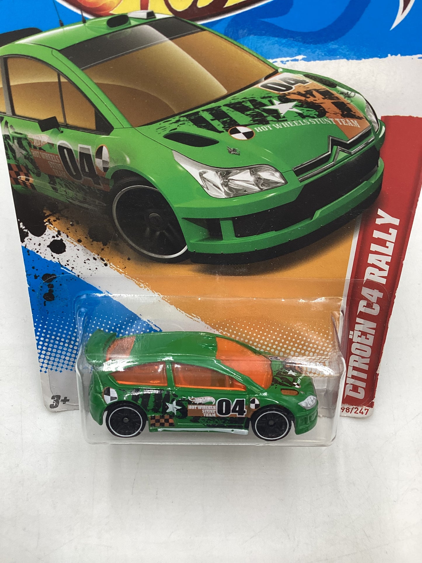 2012 Hot Wheels #198 Citroen C4 Rally Green 68F