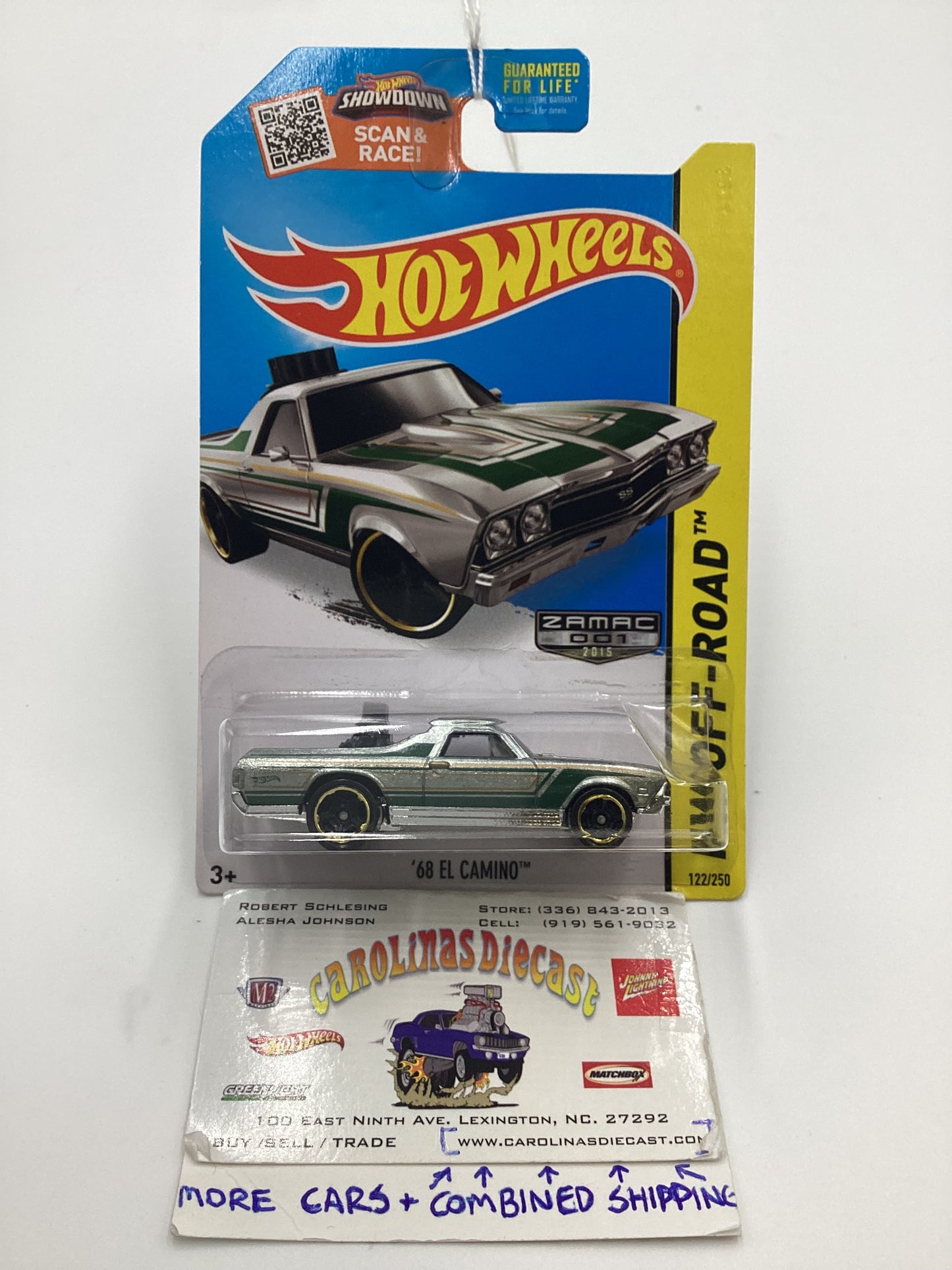 2015 Hot Wheels Zamac 001 #122 68 El Camino 145C