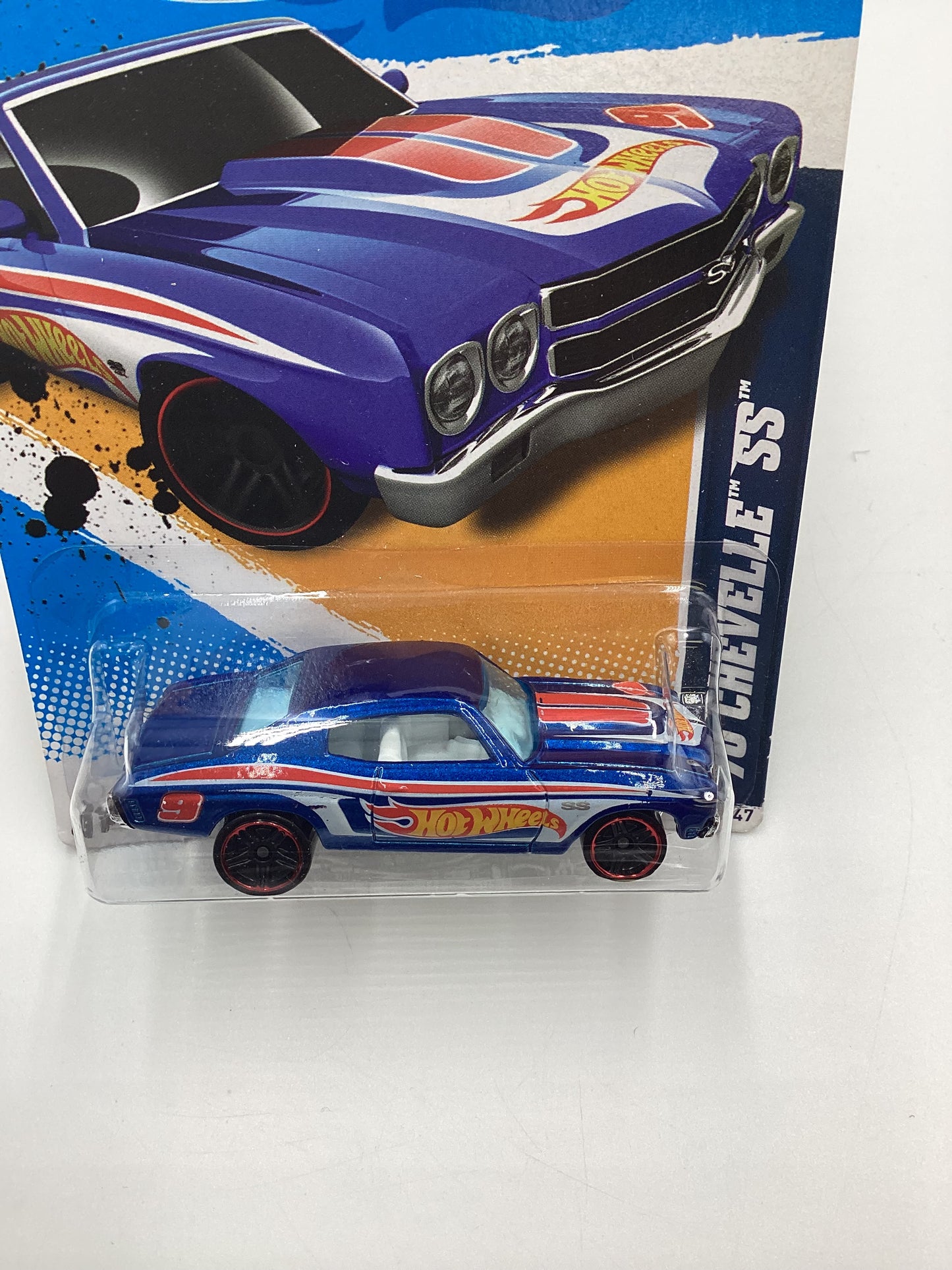 2012 Hot Wheels Racing #172 70 Chevelle SS Blue 10G