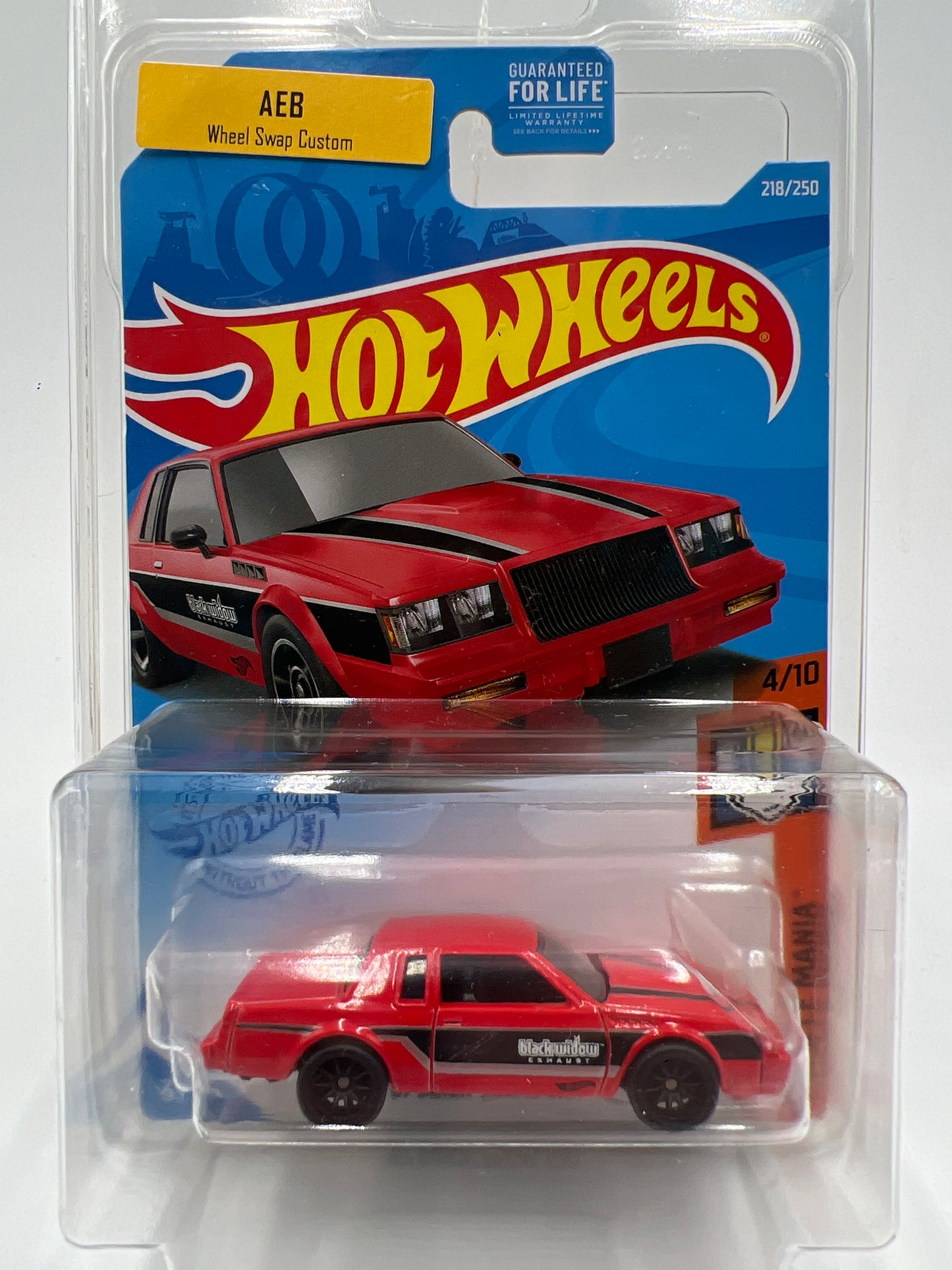 Hot Wheels 87 Buick Regal GNX Red Wheel Swap Custom On Card W/Protector SR