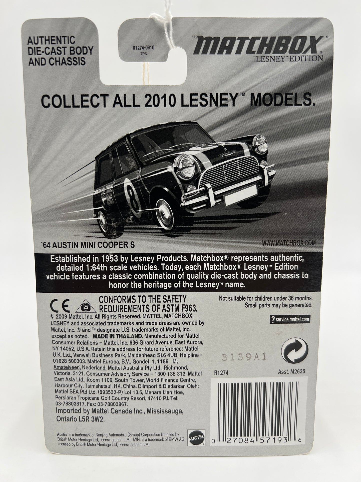 Matchbox Lesley Edition 64 Austin Mini Cooper S Black