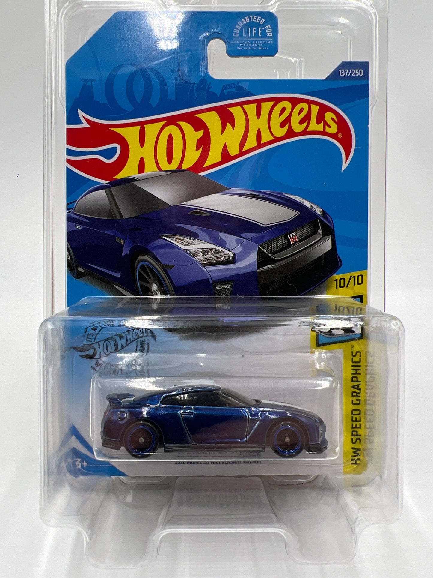 2020 Hot Wheels Super Treasure Hunt #137 17 Nissan GT-R R35 Blue W/Protector