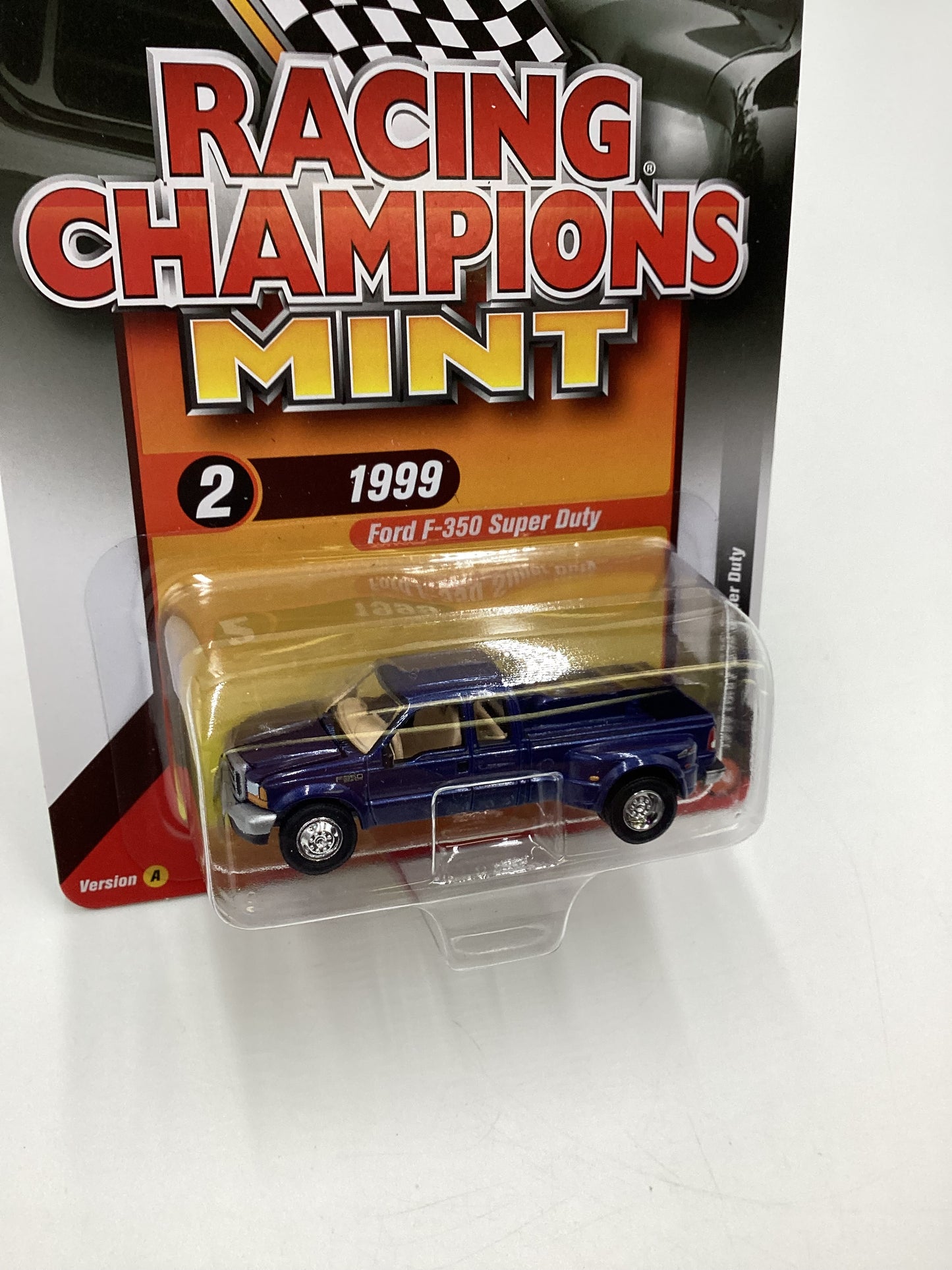 Racing Champions Mint #2 Release 1 Version B 1999 Ford F-350 Super Duty Dually Blue