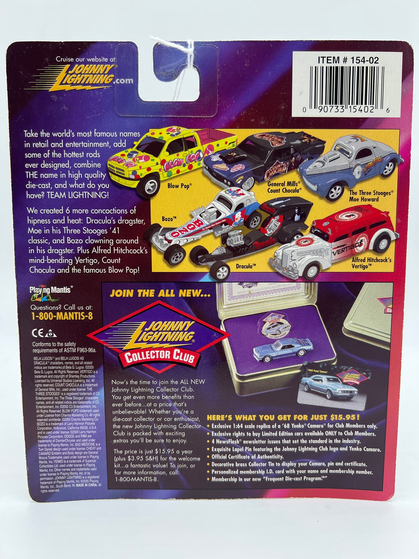 Johnny Lightning White Lightning Chase Team Lightning The Three Stooges 41 Classic Moe Howard