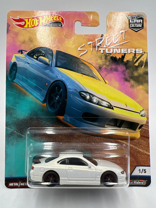Hot Wheels Premium Street Tuners #1 Nissan Silvia S15 White W/Protector