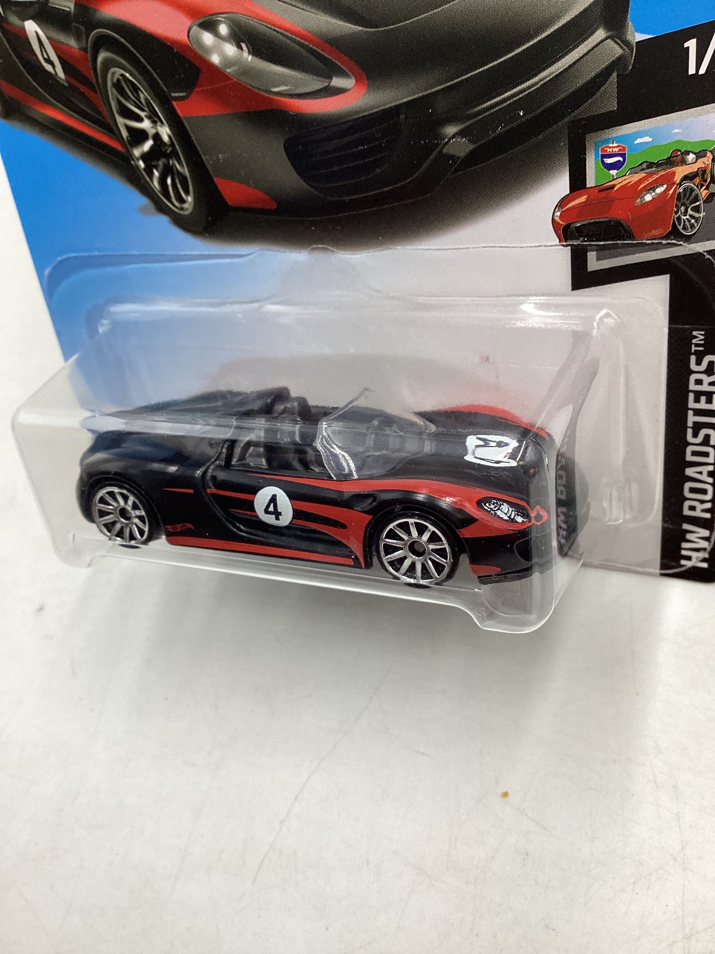 2019 Hot wheels #94 Porsche 918 Spyder Black 99B