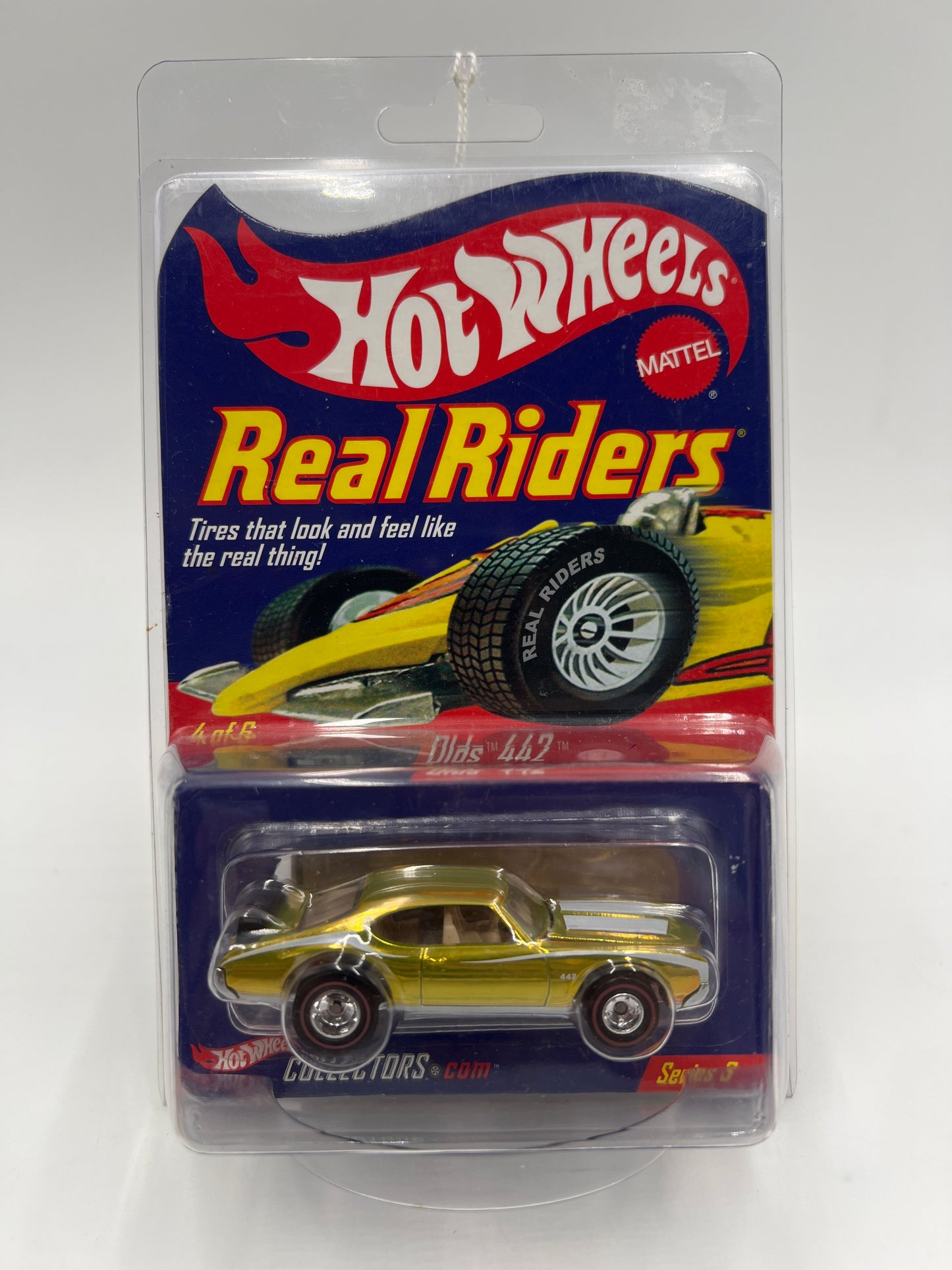 Hot Wheels RLC Real Riders Series 3 #4 2913/10500 Olds 442 Gold W/Protector