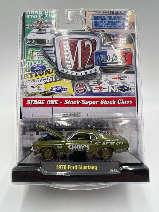 M2 Machines Auto-Drags 1970 Ford Mustang Green 09-02 188D