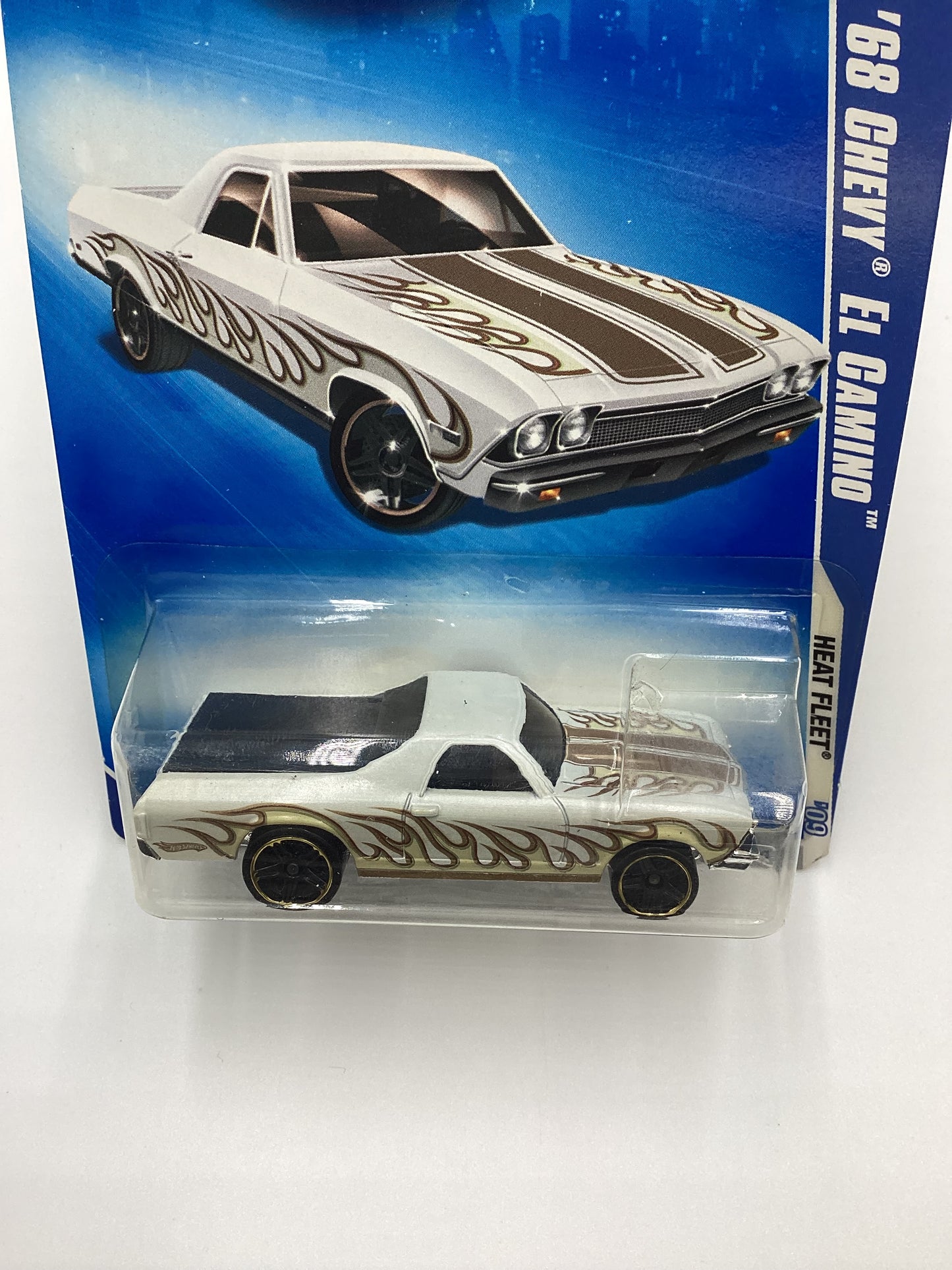 2009 Hot Wheels #118 68 Chevy El Camino White Walmart Exclusive 239A