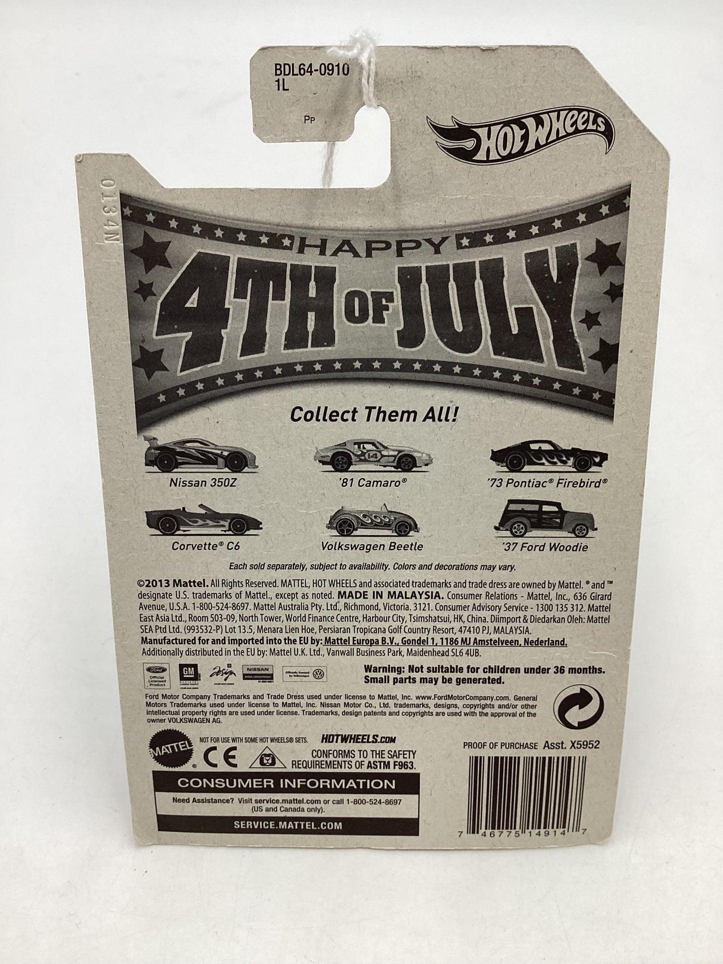 2014 Hot wheels 4th of July 2/6 81 Camaro 160K