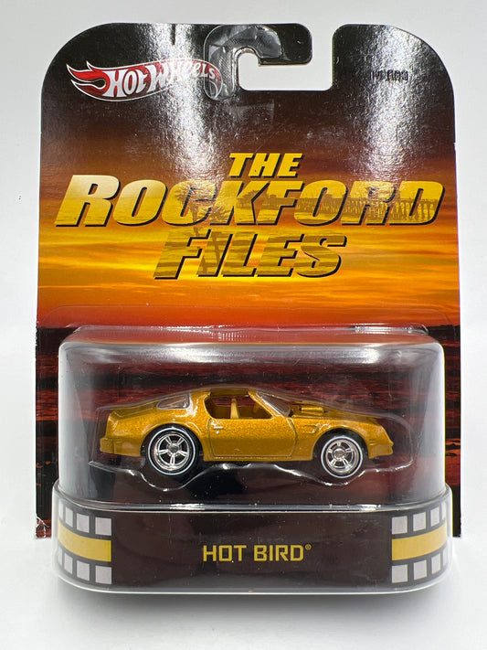 Hot Wheels Premium Retro Entertainment The Rockford Files Hot Bird Gold W/Protector