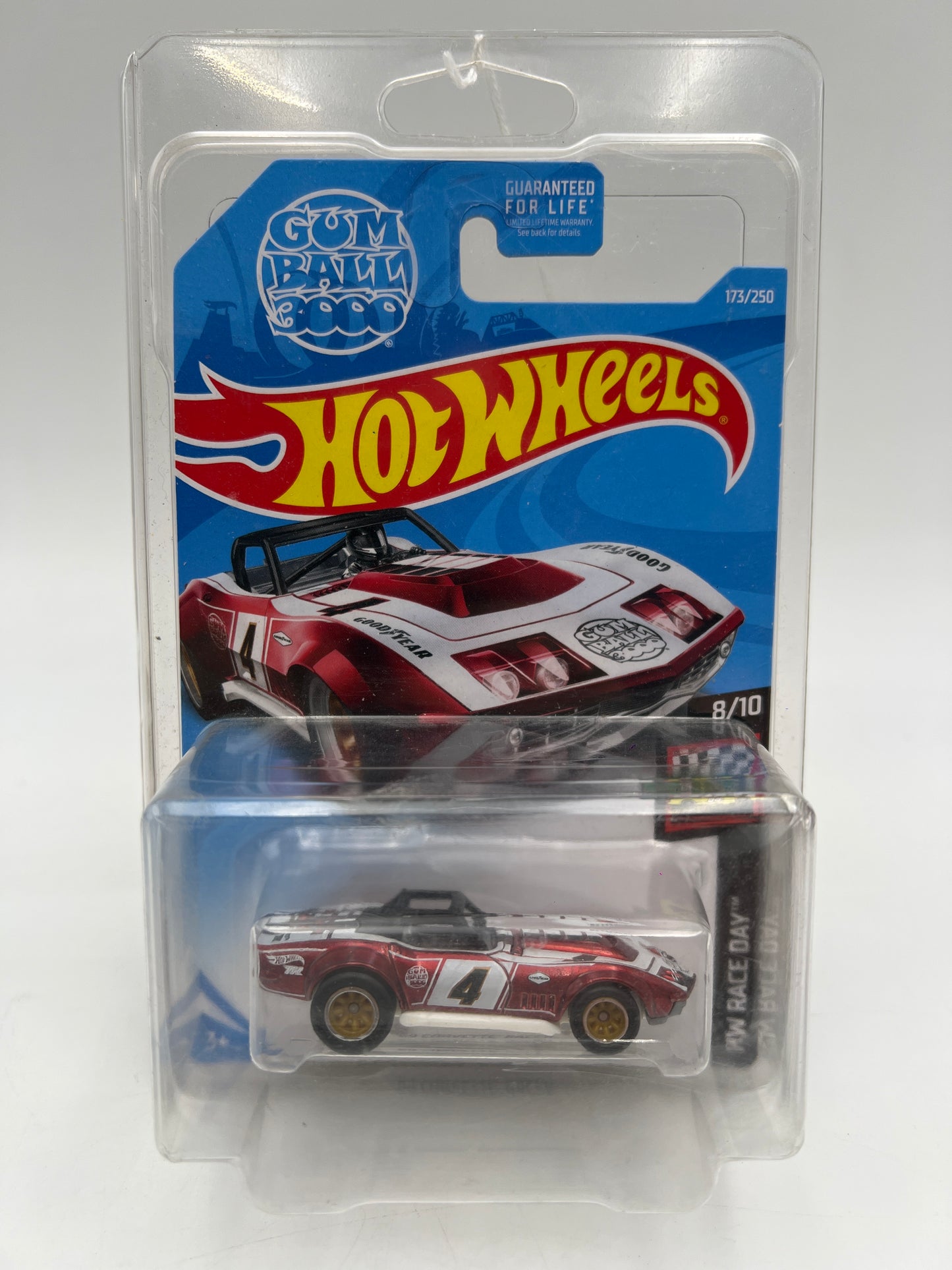 2019 Hot Wheels Super Treasure Hunt #173 69 Corvette Racer Red W/Protector