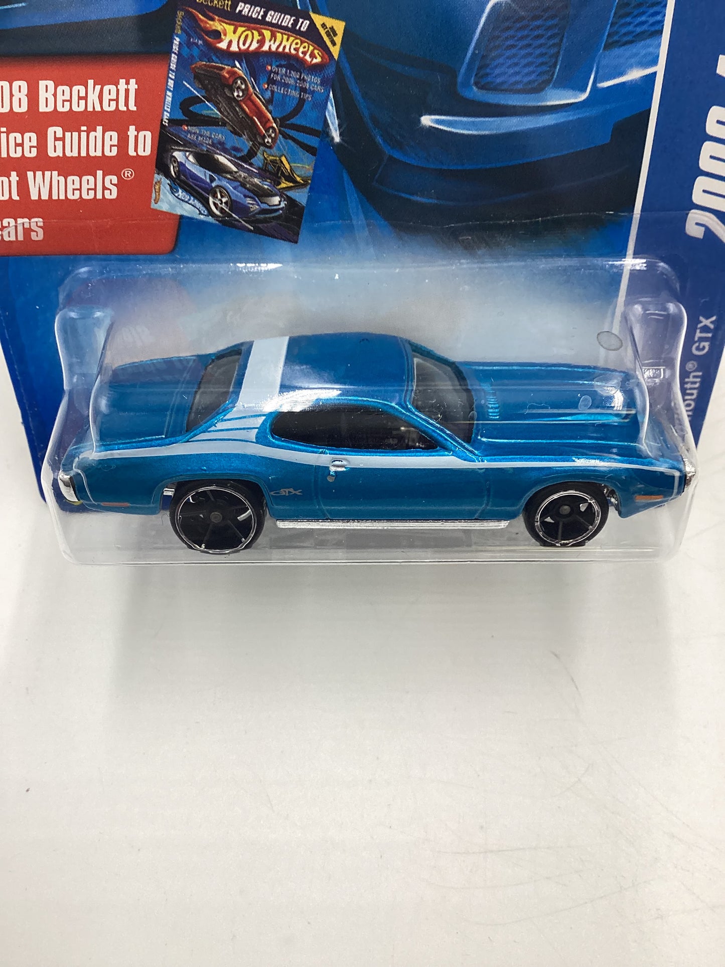 2008 Hot Wheels All Stars #60 Plymouth GTX Blue Price Guide Card