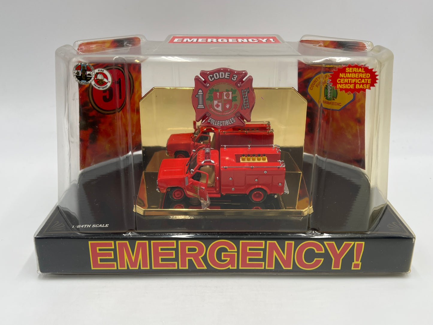 Code 3 Collectibles 1/64 Emergency! Los Angeles County Rescue Squad 51 Red