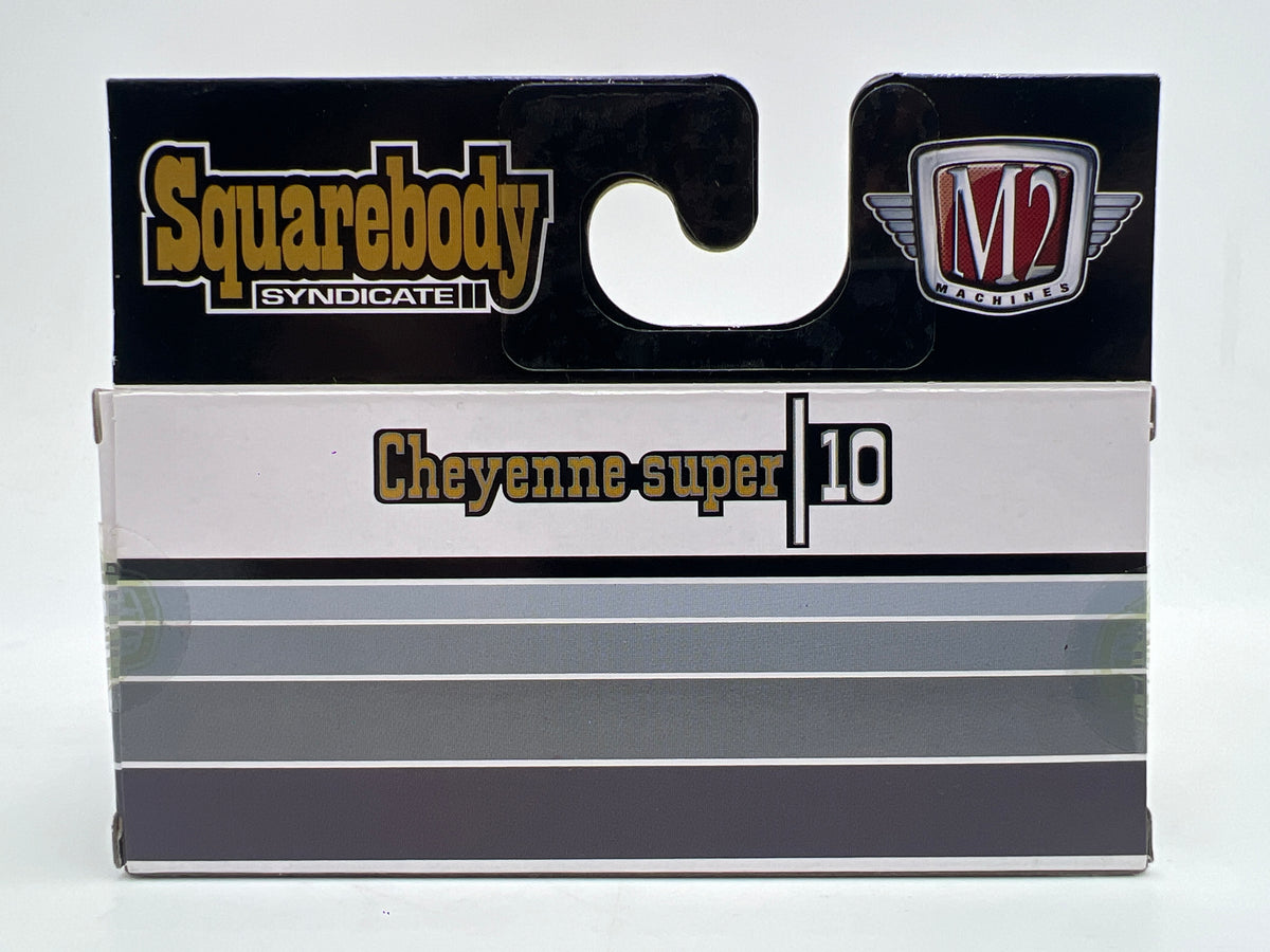 M2 Machines WMTS18 Squarebody Syndicate 1975 Chevrolet Cheyenne Super 10 White