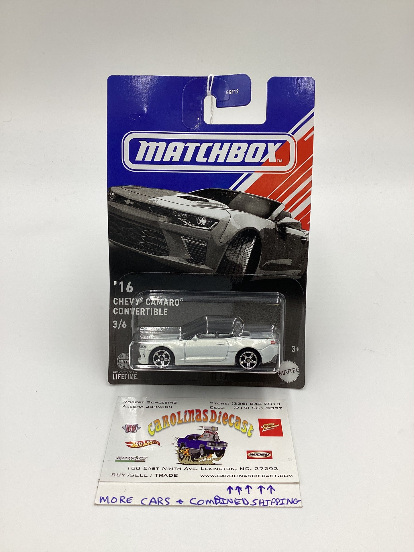 2024 Matchbox American Convertibles #3 16 Chevy Camaro Convertible White 162E