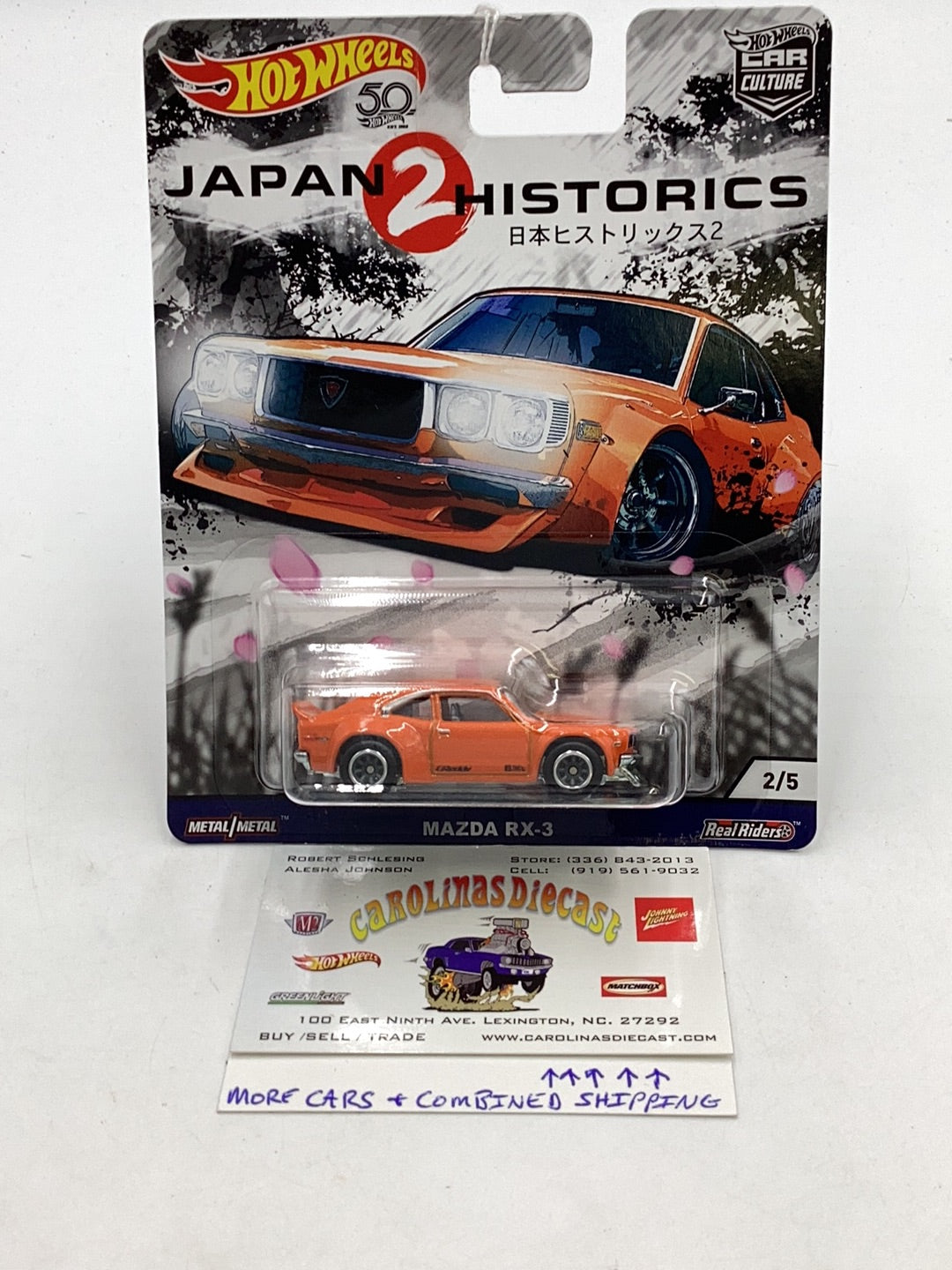 Hot wheels car culture Japan Historics 2 #2 Mazda RX-3 245G (Bad Card)