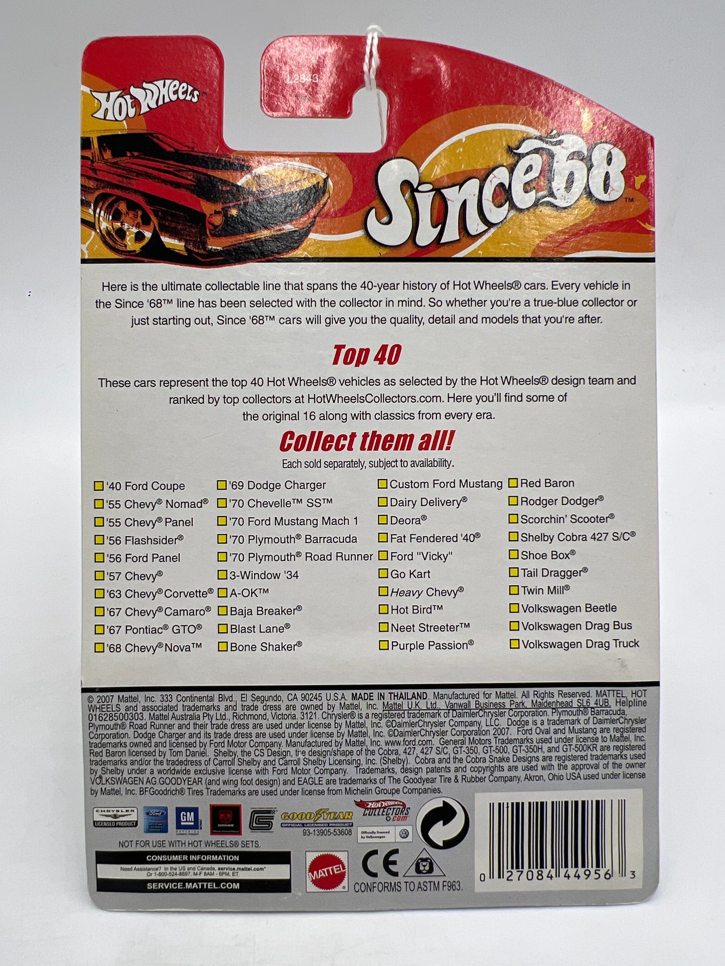 Hot Wheels Since 68 Top 40 #23 Hot Bird Blue