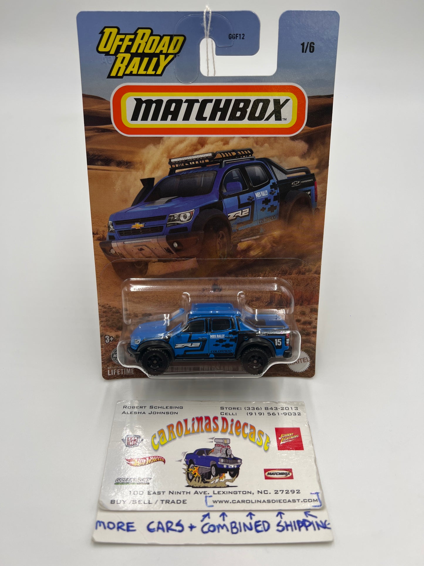 2024 Matchbox Off Road Rally #1 2016 Chevy Colorado Xtreme Blue 162B