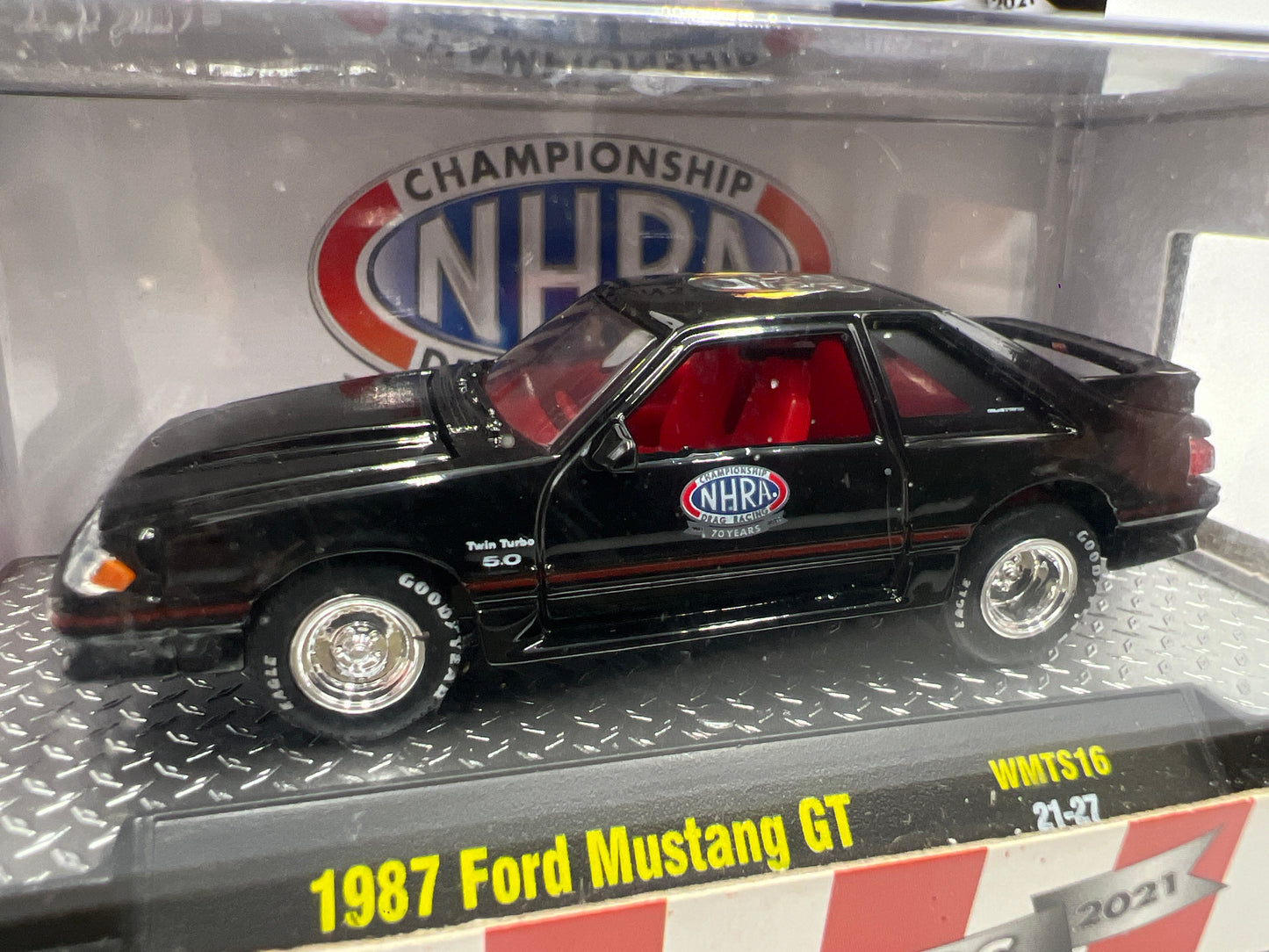 M2 Machines Walmart Exclusive 1987 Ford Mustang GT Black NHRA WMTS16