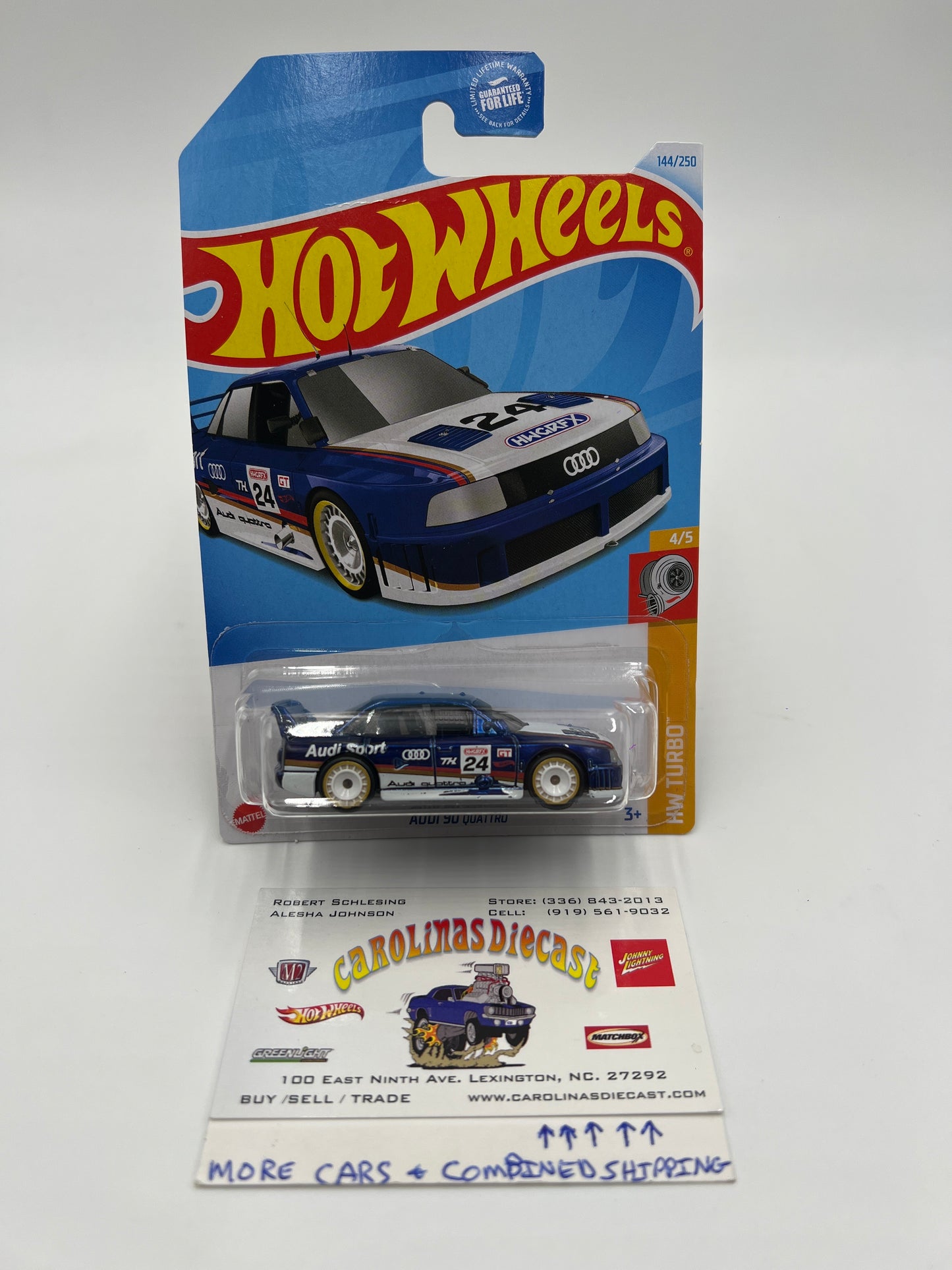 2024 Hot Wheels #144 Super Treasure Hunt Audi 90 Quattro Blue W/Protector