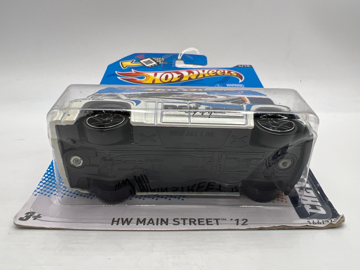 2012 Hot Wheels Main Street #164 Chevy Silverado White Police Card/Blister Not Perfect