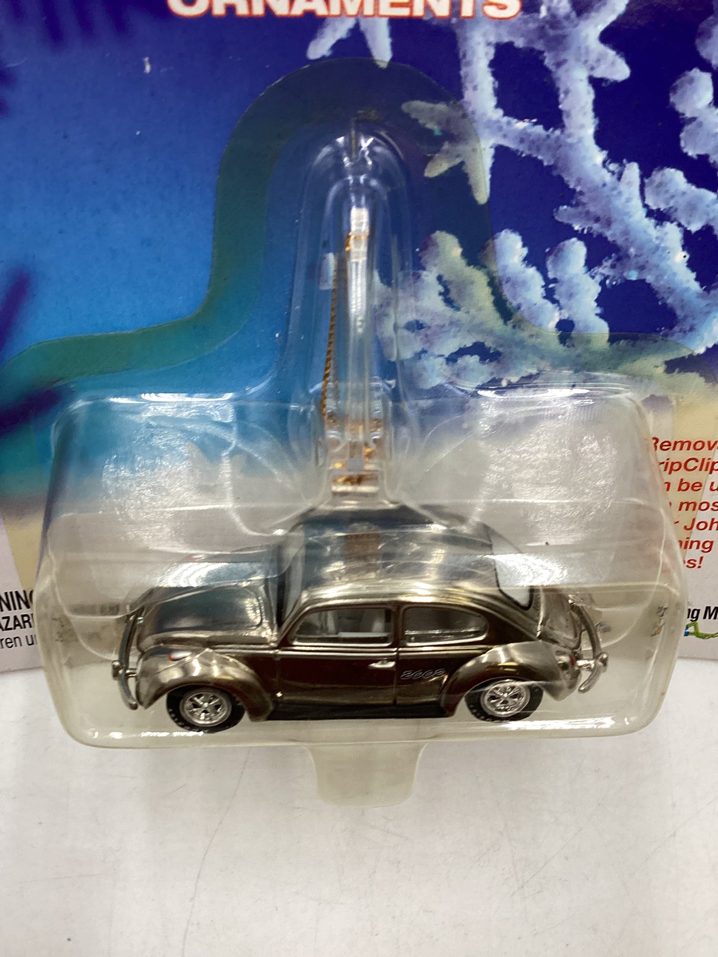 Johnny Lightning Holiday Classic Ornaments 66 VW Beetle Chrome