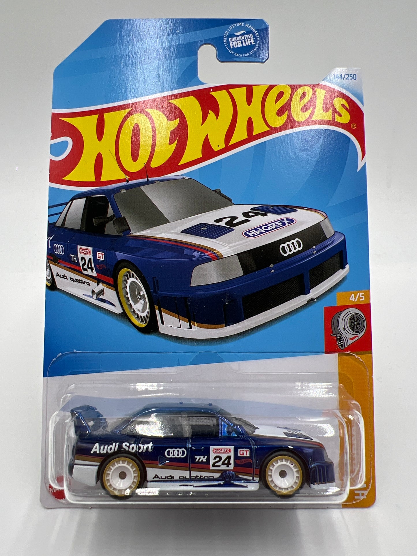 2024 Hot Wheels #144 Super Treasure Hunt Audi 90 Quattro Blue W/Protector