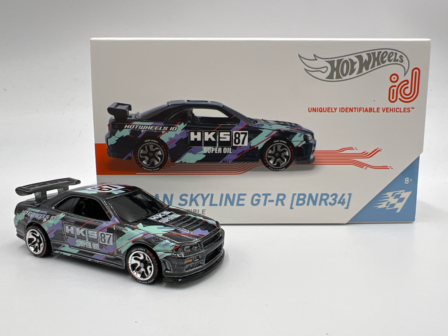 Hot Wheels iD Speed Graphics Series 2 #3 Nissan Skyline GT-R BNR34 HKS