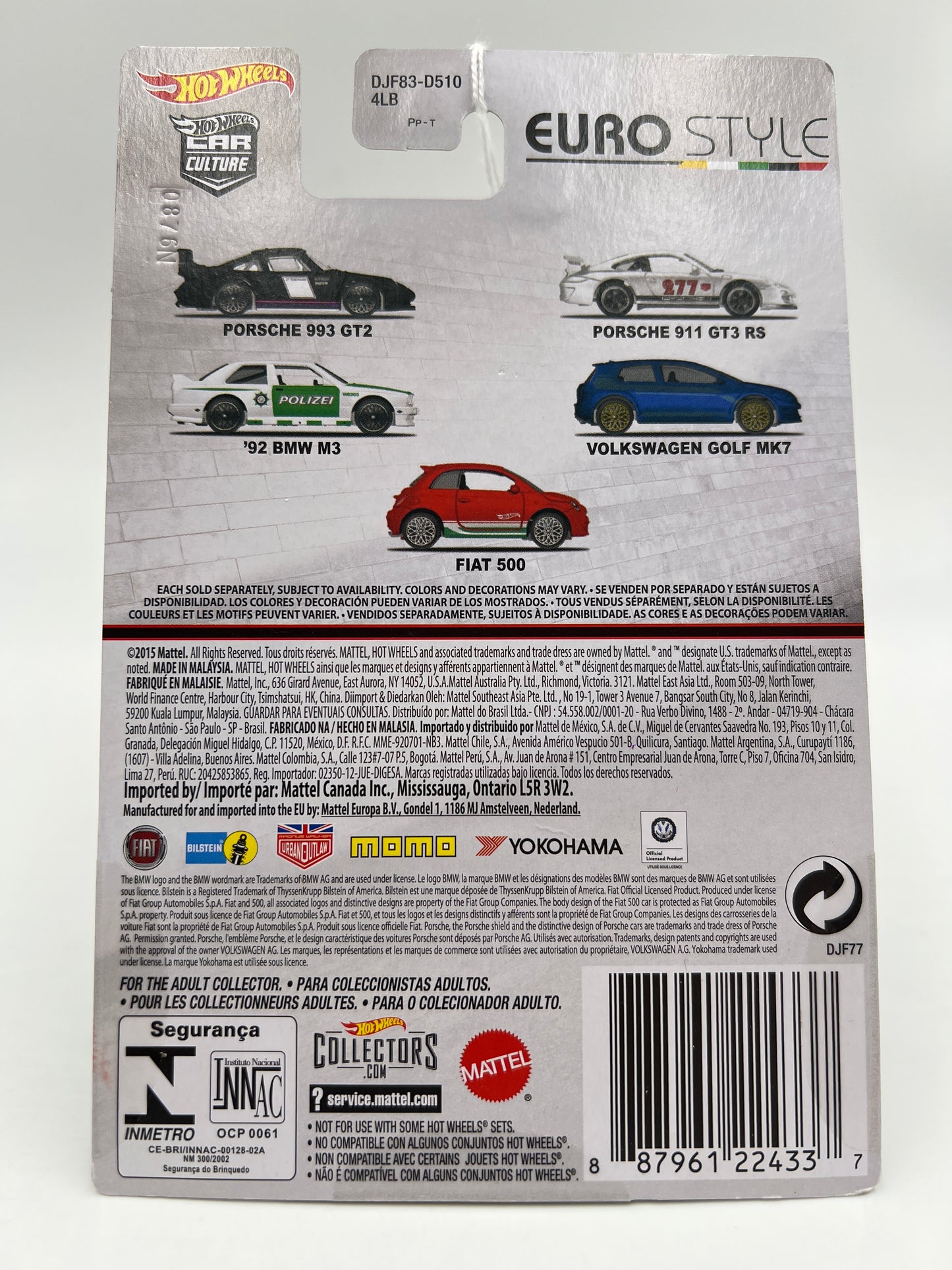 Hot Wheels Premium Euro Style #4 Volkswagen Golf MK7 Blue 245J