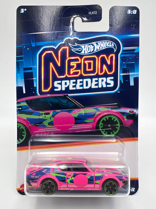 Hot Wheels Neon Speeders #3 Nissan Skyline 2000GT-R Pink 158G