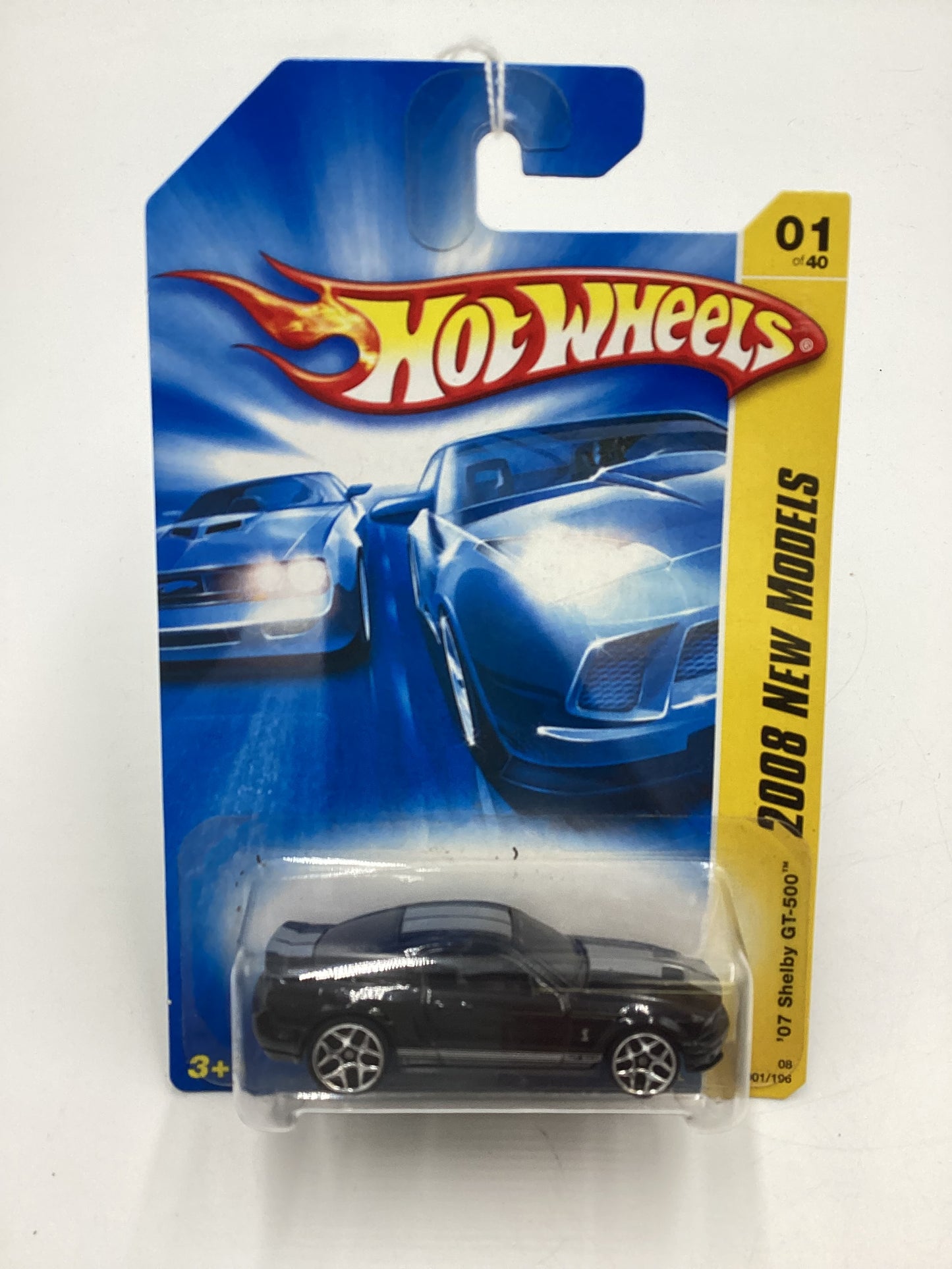 2008 Hot Wheels New Models #1 07 Shelby GT-500 Black 25H