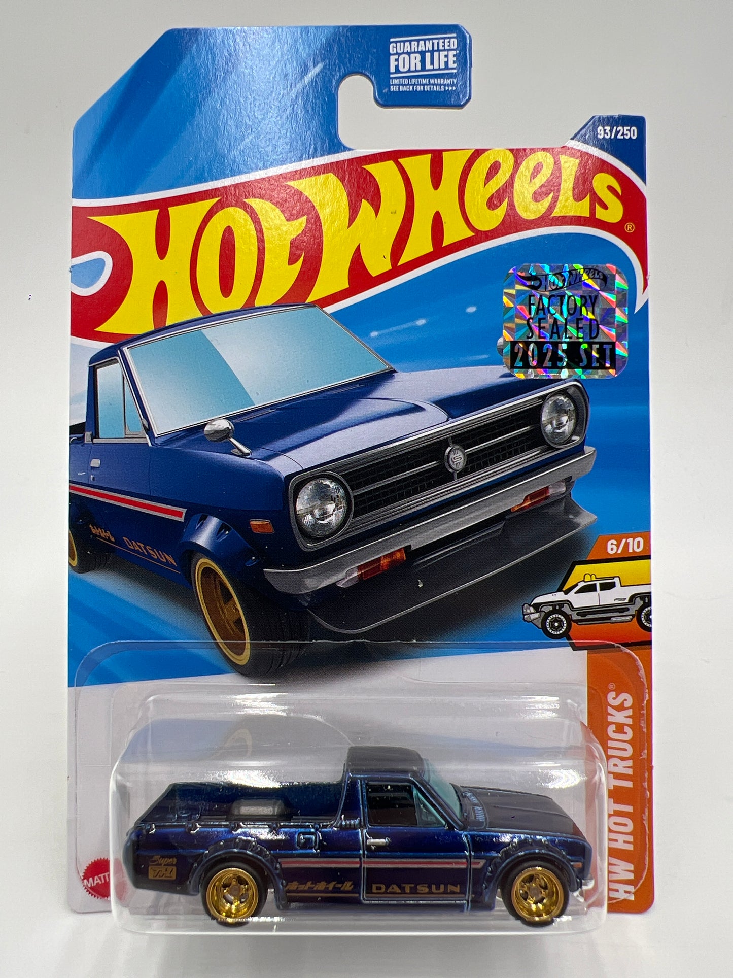 2025 Hot Wheels Factory Sealed Super Treasure Hunt #93 1975 Datsun Sunny Truck B120 Blue W/Protector