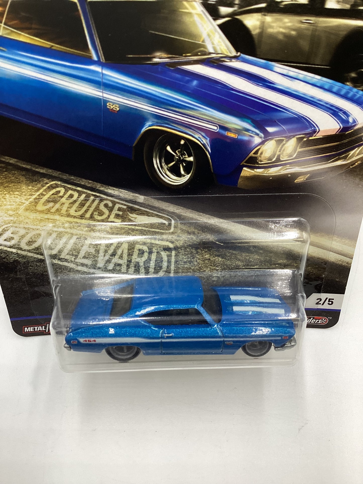 Hot Wheels Car Culture Cruise Boulevard 69 Chevelle SS 396 Blue 252C
